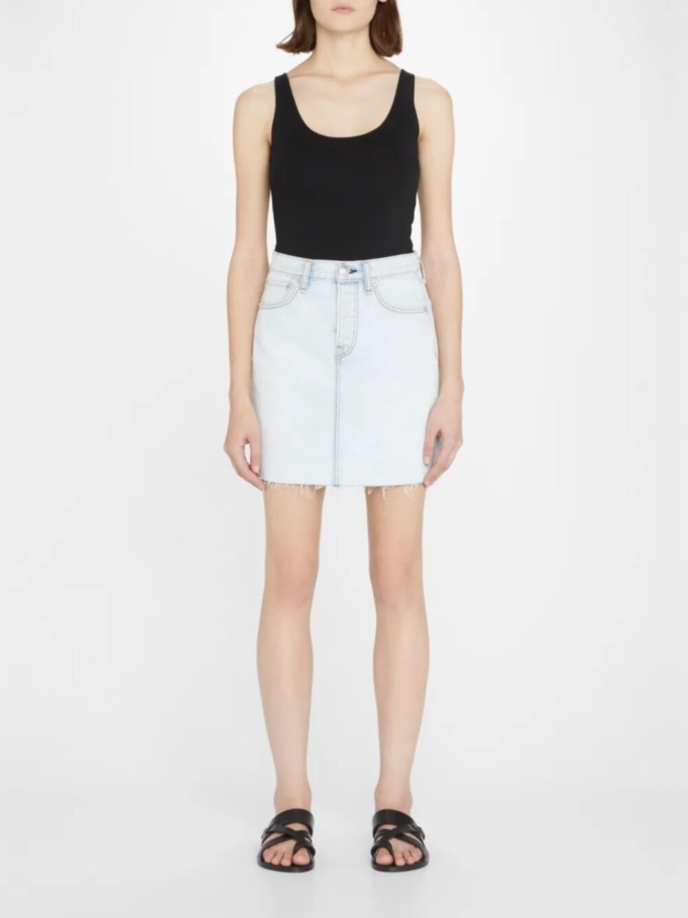 Rag & Bone High Rise Raw Hem Mini Skirt 28 Primrose WDD22S1B31K3 - Picture 12 of 12